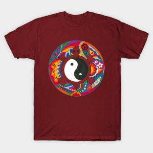 Psychedelic Yin Yang Turtle T-Shirt